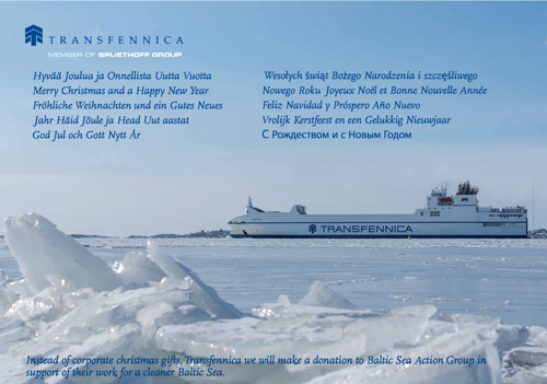 Christmas greeting from Transfennica